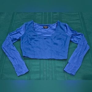Bebe Royal Blue Cropped Top - Medium.